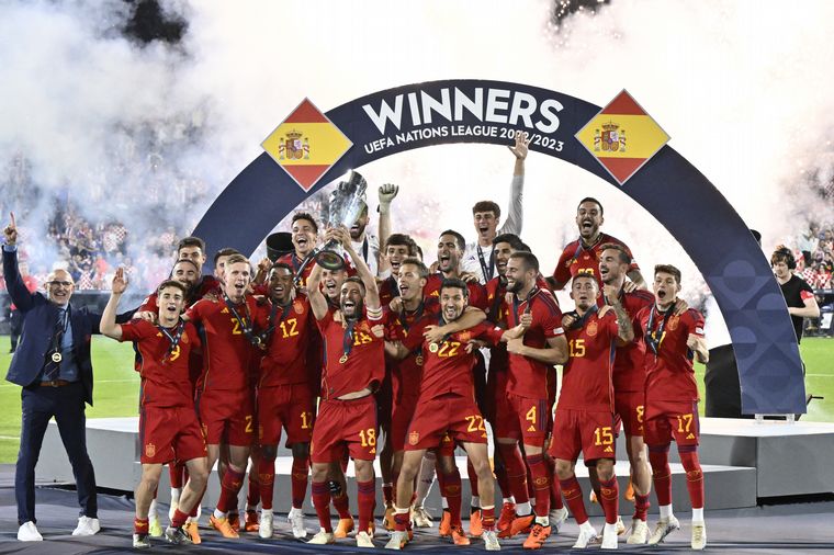FOTO: España venció a Croacia y es el nuevo campeon de la Nations League.