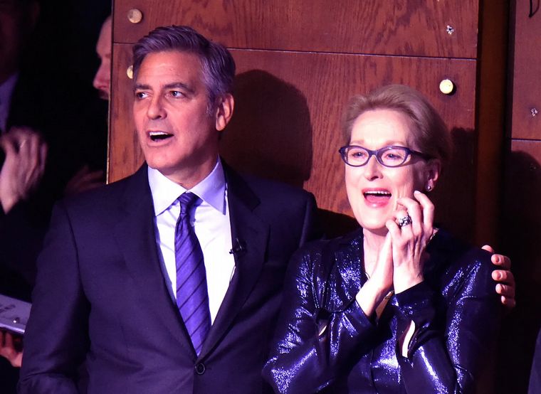 FOTO: George Clooney y Meryl Streep, dos de las celebridades que aportan para la huelga.