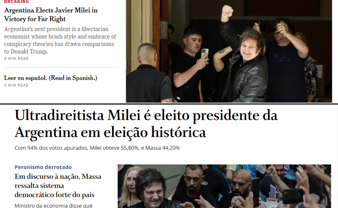 FOTO: Portadas de diarios del mundo con la victoria de Javier Milei