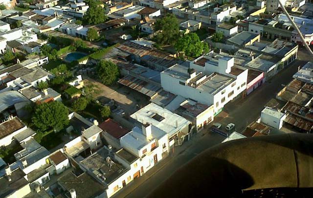 FOTO: Vista de Alta Gracia desde el globo aerostático.