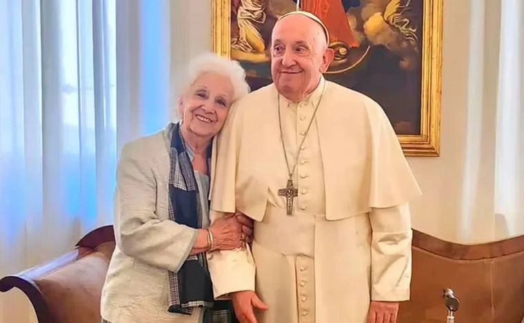 FOTO: Estela de Carlotto se reunió con el Papa Francisco en el Vaticano.