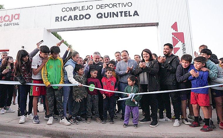 FOTO: El polideportivo está ubicado en el B° Alunai de la capital riojana.