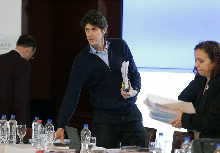 FOTO: El senador radical, Martín Lousteau, en el plenario de comisiones. 