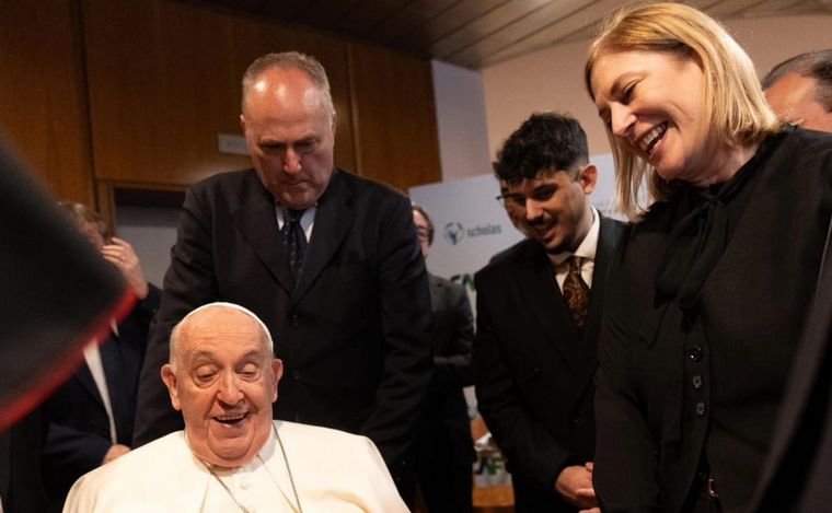 FOTO: Scaglia, junto al Papa: 