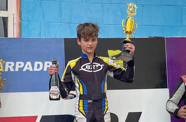FOTO: Lázaro Bainotti, el cordobés de 12 años que ya ganó en la Fórmula 4 Cuyana