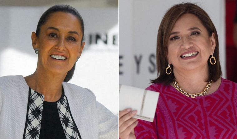 FOTO: La candidata oficialista, Claudia Sheinbaum, y la opositora, Xóchitl Gálvez. 