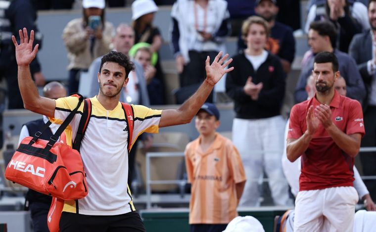 FOTO: Cerúndolo jugó un gran partido pero no pudo ante Djokovic. (Foto:@Sc_Espn)