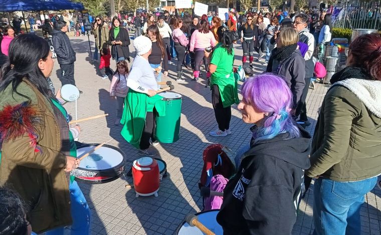 FOTO: Movilización en el centro de Rosario en el noveno aniversario de Ni Una Menos.