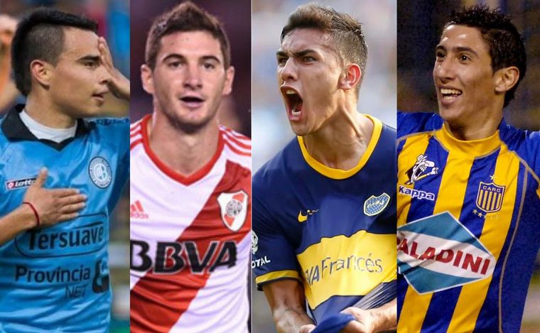 FOTO: Zelarayán, Alario, Paredes y Di María, en sus clubes de origen.