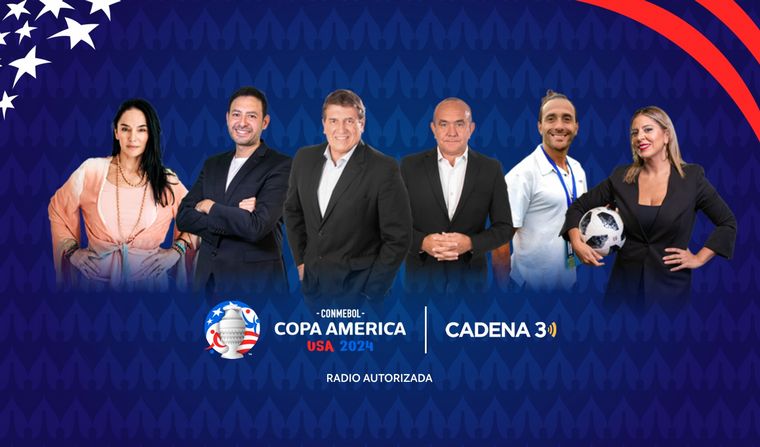 FOTO: Cadena 3 transmite la Conmebol Copa América USA 24 con enviados especiales.