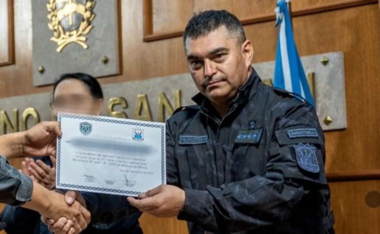 FOTO: Nelson Ariel Otarola, jefe de la División de Infantería (Foto: Diario Huarpe).