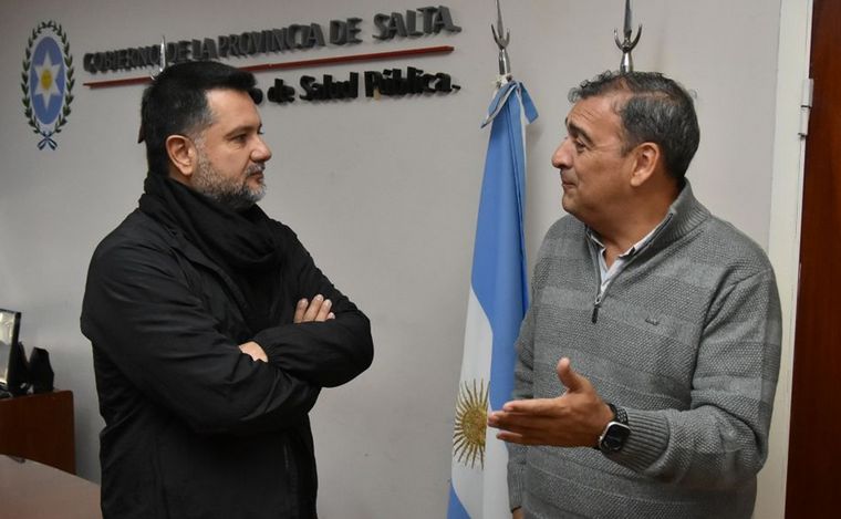 FOTO: Jorge Rojas y el ministro de Salud de Salta, Federico Mangione. (Foto: Gob. de Salta)