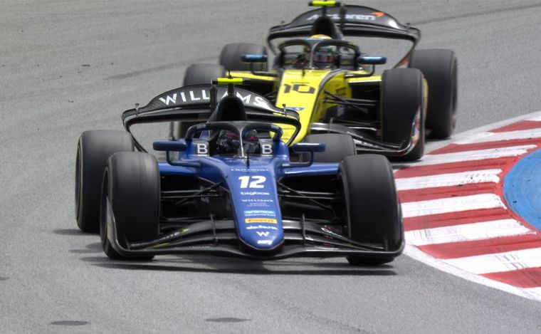 FOTO: Colapinto luchó con el brasileño campeón F3, Bortoleto, y lo superó 