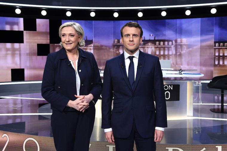 FOTO: Marine Le Pen y Emmanuel Macron. (Foto: archivo/NA)