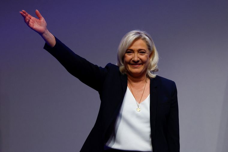 FOTO: Marine Le Pen, la candidata del partido de ultraderecha Agrupación Nacional. 
