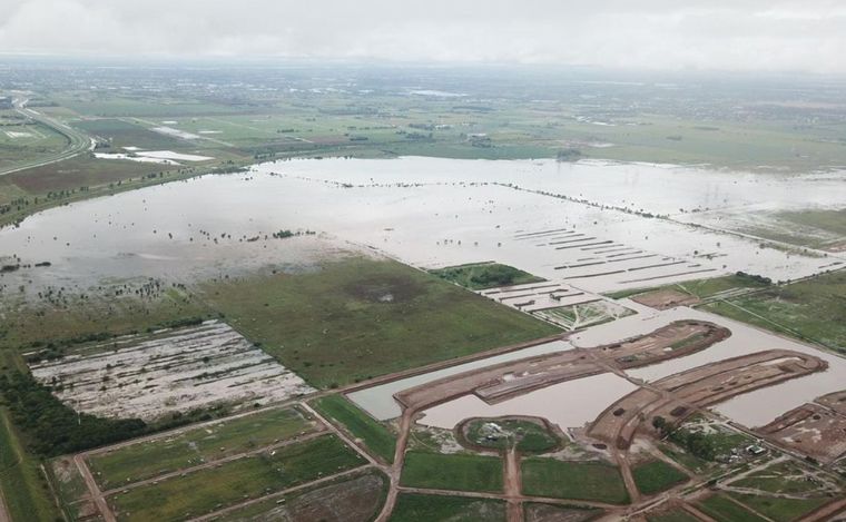 FOTO: Las zonas inundables en Funes.