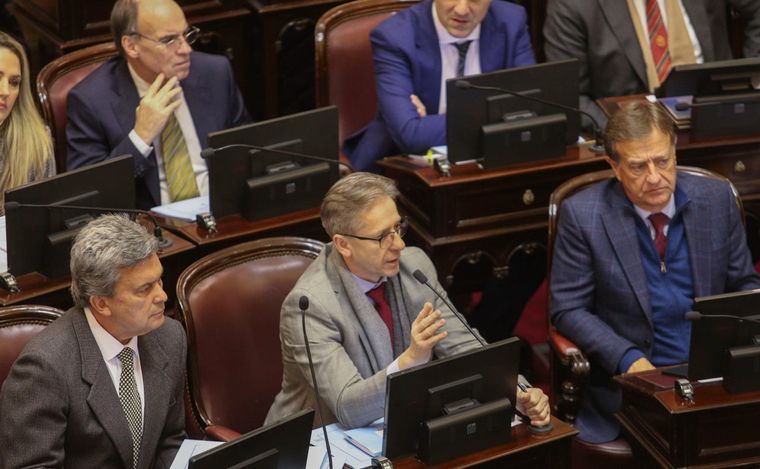 FOTO: El senador Eduardo Vischi durante de la sesión especial en el Senado. (Foto: NA)