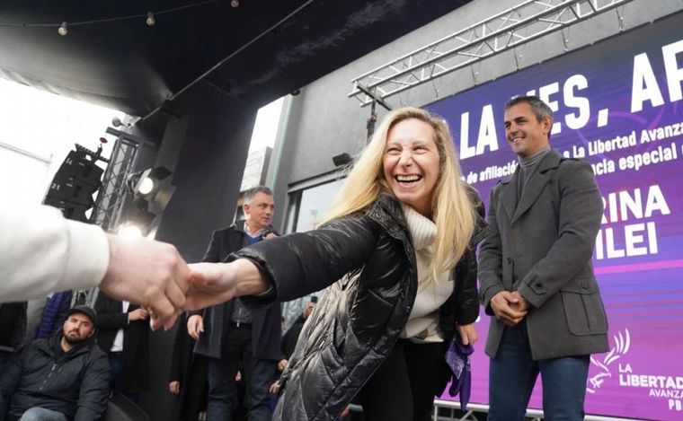 FOTO: Karina Milei en un acto en Morón. (Foto: NA)