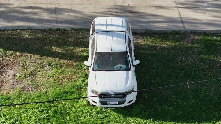 FOTO: Caso Loan: ADN positivo de un masculino en el guardabarros de la camioneta