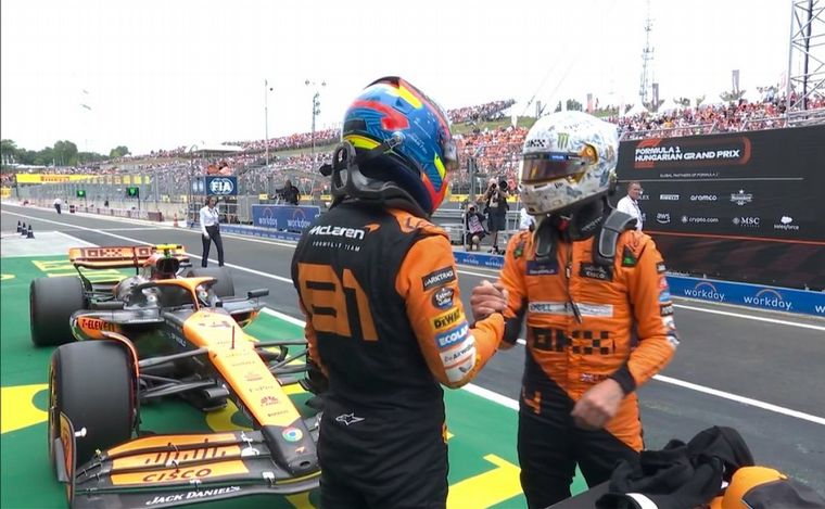 FOTO: Norris celebró su tercera pole en Hungaroring