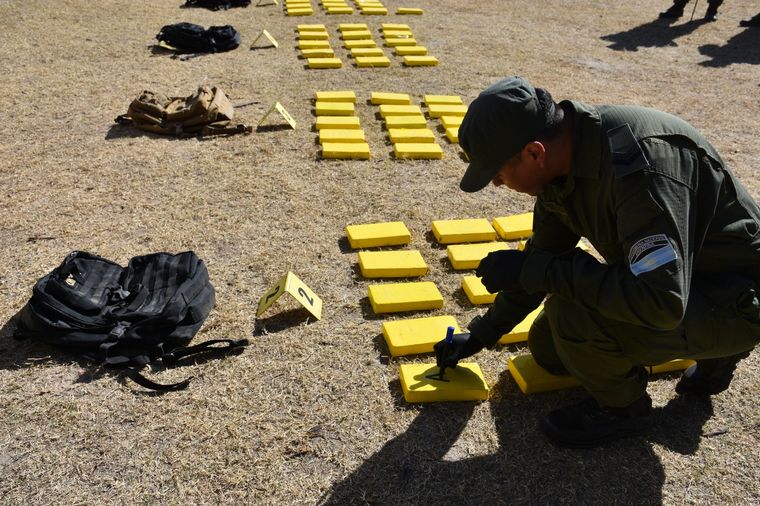 FOTO: Operativo antidrogas en la ruta 34. (Gendarmería Nacional)