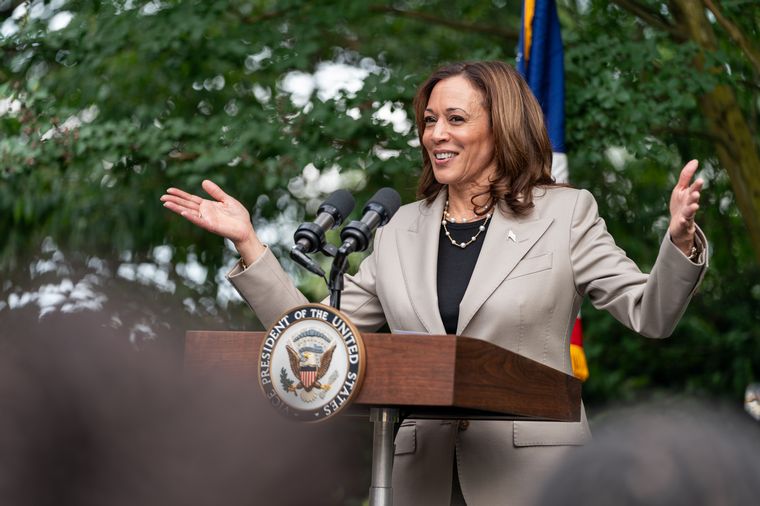 FOTO: Kamala Harris, vicepresidenta y candidata demócrata.