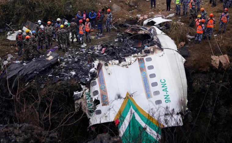 FOTO: Los restos del avión siniestrado.