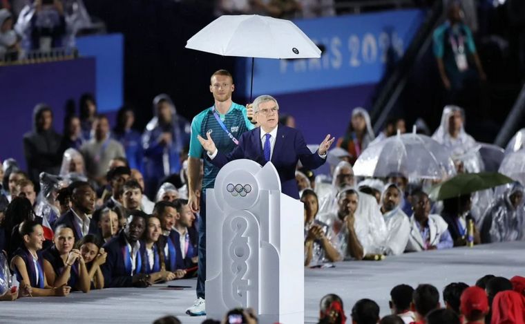 FOTO: Thomas Bach, presidente del COI en la ceremonia inaugural. 