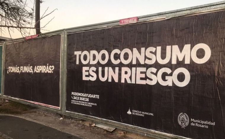 FOTO: Muta el consumo de sustancias en Rosario y lanzan campaña de concientización.