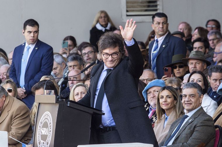 FOTO: El presidente Javier Milei, en la inauguración de exposición más importante del agro.