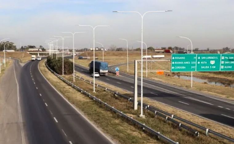 FOTO: Entre Rosario y San Lorenzo, la autopista Rosario-Santa Fe tendrá tres carriles.