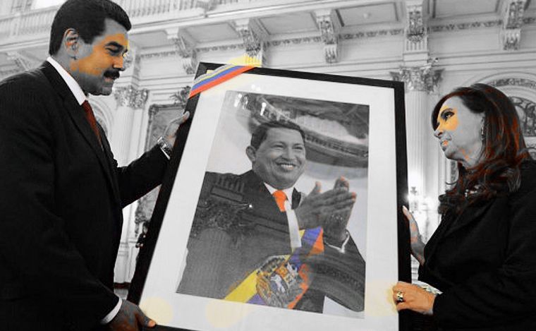 FOTO: Maduro y Cristina en una visita del presidente venezolano en mayo de 2013.