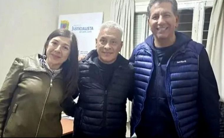 FOTO: Graciela Seva, Juan Carlos Quiroga Moyano y Fabián Aballay.