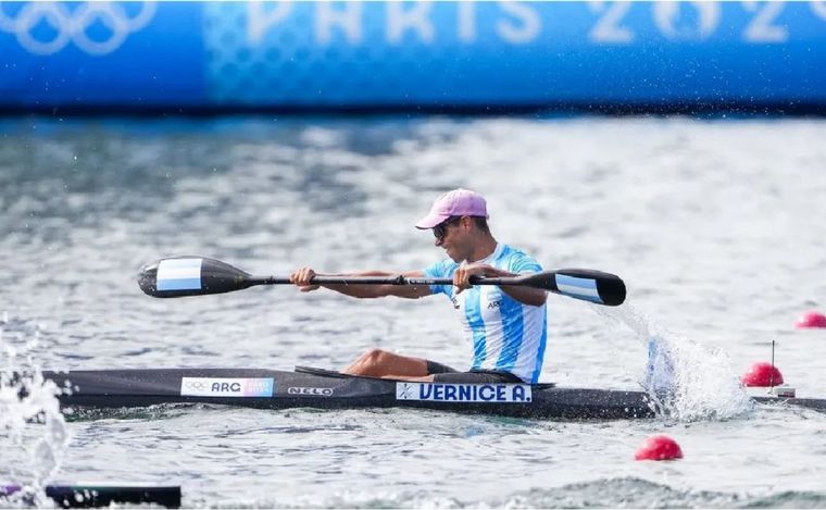 FOTO: Agustín Vernice compite este sábado por una medalla en canotaje. 