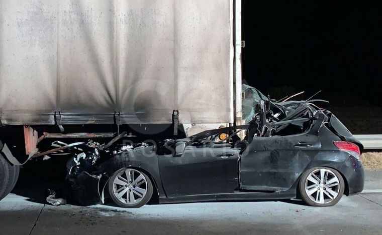 FOTO: Impactante: la imagen del trágico accidente en la autopista Rosario-Córdoba.