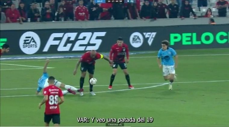 FOTO: Conmebol publicó el audio VAR del polémico gol que le anularon a Belgrano