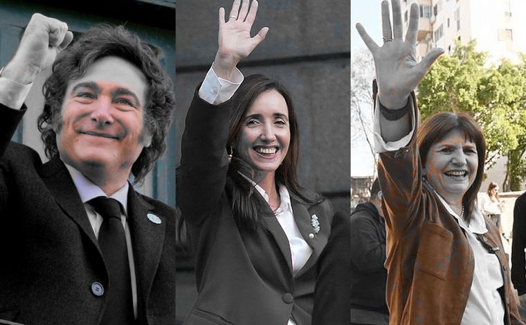 FOTO: Milei, Villarruel y Bullrich, dominan el espacio político en materia de imagen.