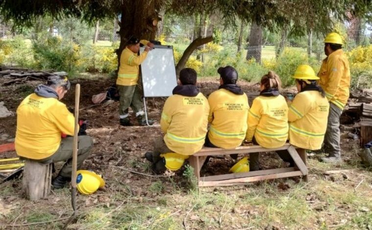 FOTO: Brigadistas mapuches destacan en Neuquén por su cuidado del medio ambiente.