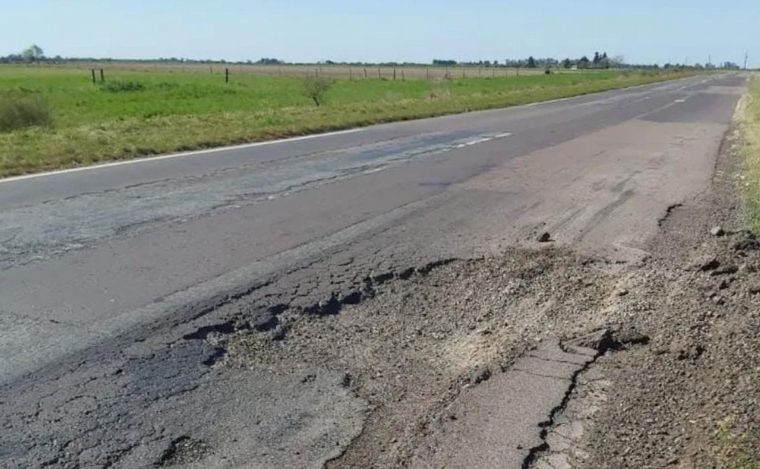 FOTO: El estado de las rutas, preocupante.