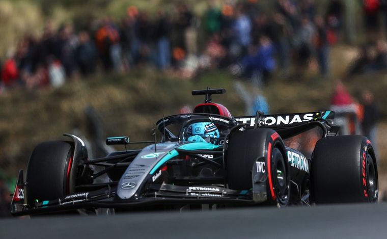 FOTO: Russell y su Mercedes se quedaron con lo mejor del viernes en Zandvoort