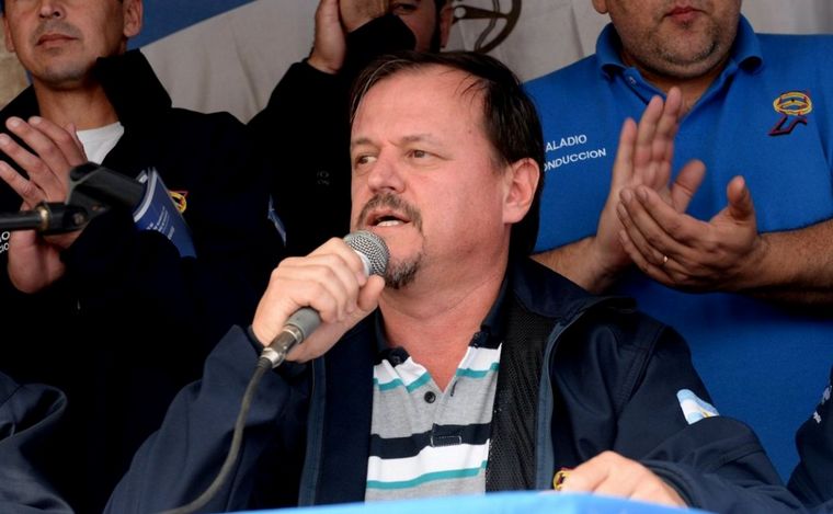 FOTO: Sergio Aladio, líder de los camioneros de Santa Fe.