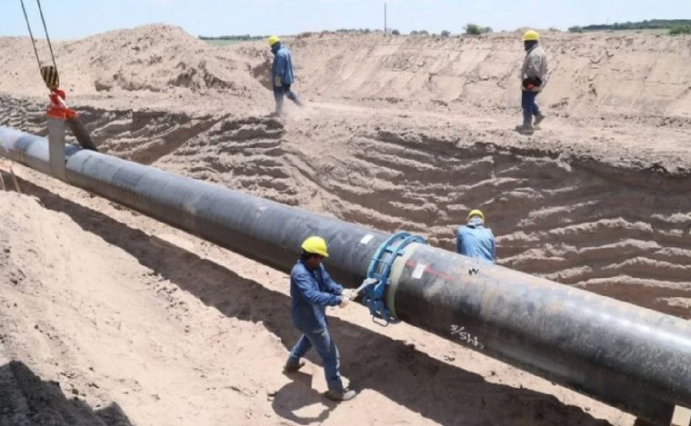 FOTO: Cortes en Ruta 158 por trabajos en la obra de Reversión del Gasoducto Norte.