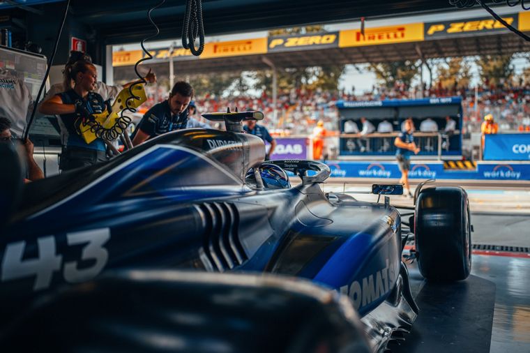 FOTO: El Williams de Franco Colapinto saliendo de boxes. Foto: Gentileza Williams Racing.