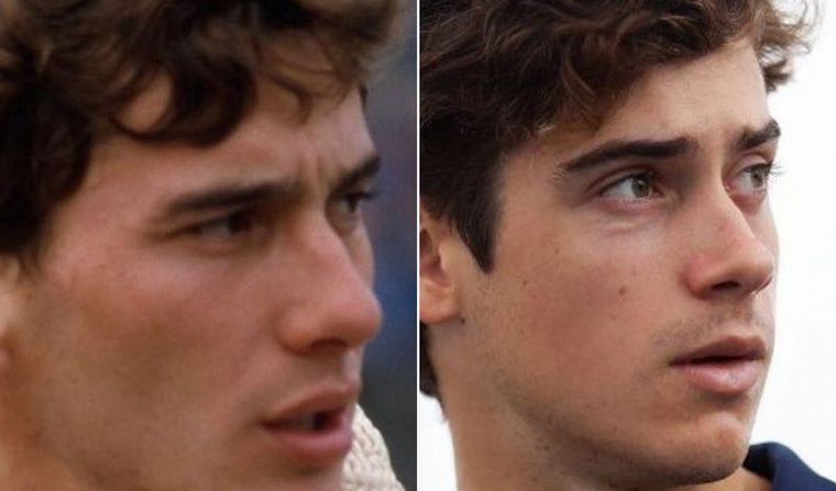 El impactante parecido físico de Colapinto con Ayrton Senna ...