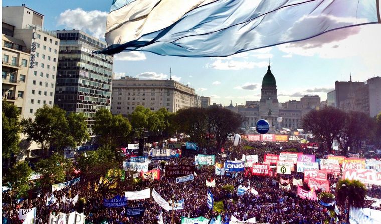 FOTO: La masiva marcha por el financiamiento universitario (archivo). 