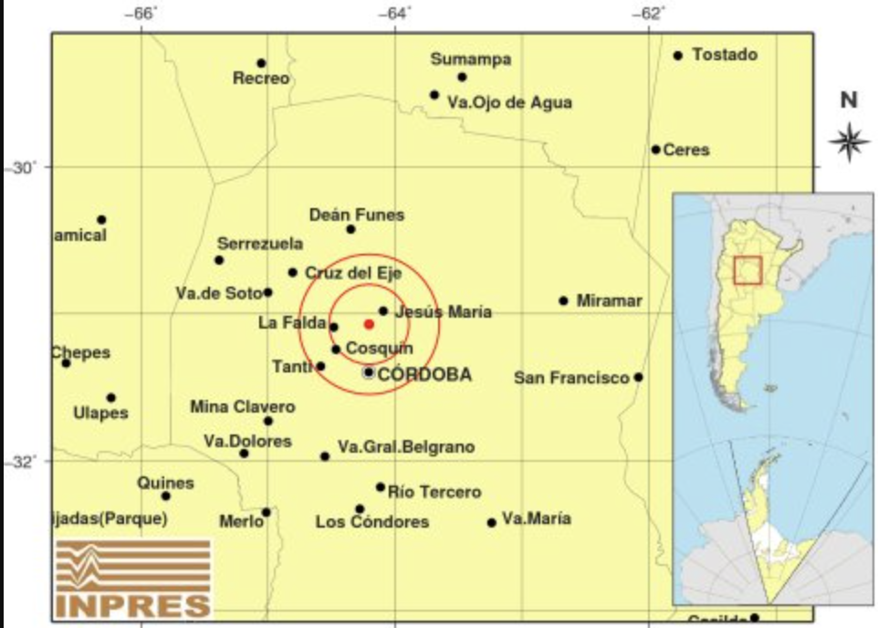 FOTO: Un fuerte temblor se sintió en el centro-noroeste de Córdoba