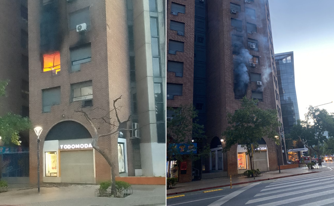 FOTO: Incendio en un departamento de Nueva Córdoba.