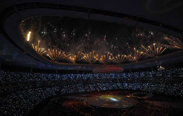 FOTO: Los festejos en el estadio mejicano fueron disfrutados por 45 mil espectadores.