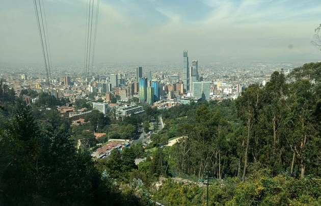 FOTO: Yeny Ortega desde el cerro de Monserrate en Colombia.