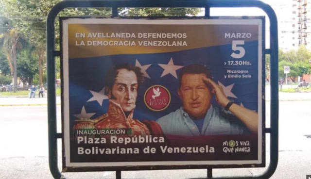 FOTO: Intendente inaugura plaza homenajeando a Chávez y Maduro